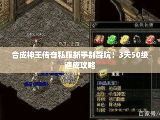 合成神王传奇私服新手别踩坑!3天50级速成攻略 合成神王传奇私服新手别踩坑!3天50级速成攻略