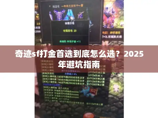 奇迹sf打金首选到底怎么选?2025年避坑指南 奇迹sf打金首选到底怎么选?2025年避坑指南