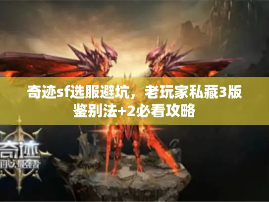 奇迹sf选服避坑，老玩家私藏3版鉴别法+2必看攻略