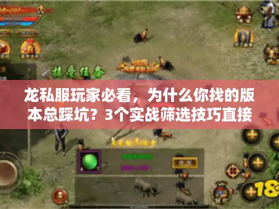 龙私服玩家必看,为什么你找的版本总踩坑?3个实战筛选技巧直接用 龙私服玩家必看,为什么你找的版本总踩坑?3个实战筛选技巧直接用