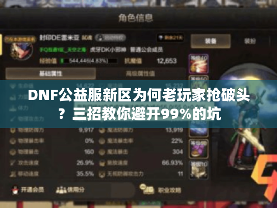 DNF公益服新区为何老玩家抢破头？三招教你避开99%的坑