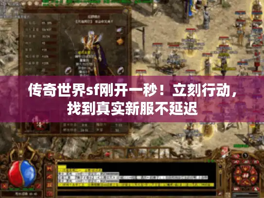 传奇世界sf刚开一秒！立刻行动，找到真实新服不延迟