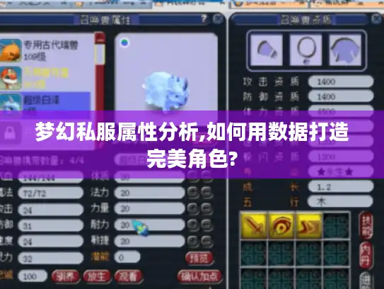 梦幻私服属性分析,如何用数据打造完美角色?