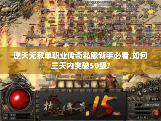 逆天无赦单职业传奇私服新手必看,如何三天内突破50级?