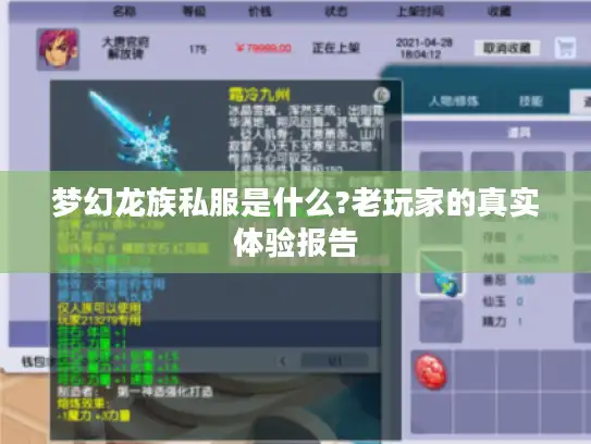 梦幻龙族私服是什么?老玩家的真实体验报告