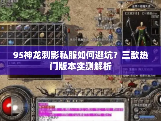 95神龙刺影私服如何避坑？三款热门版本实测解析