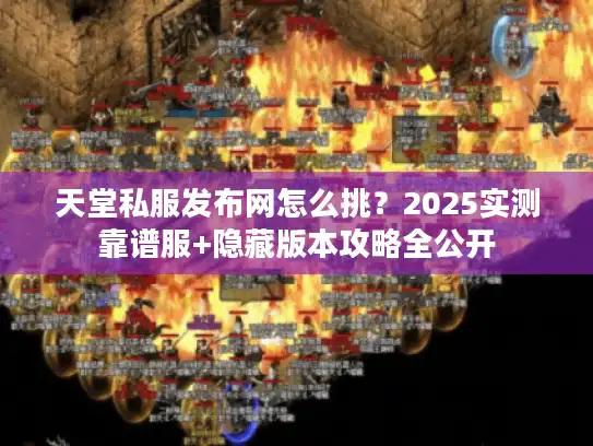 天堂私服发布网怎么挑？2025实测靠谱服+隐藏版本攻略全公开