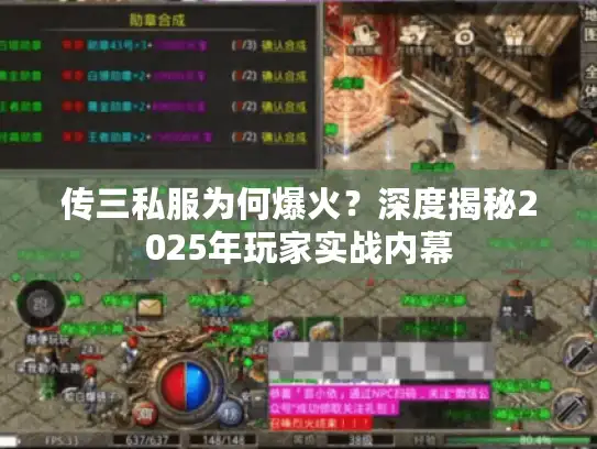 传三私服为何爆火?深度揭秘2025年玩家实战内幕 传三私服为何爆火?深度揭秘2025年玩家实战内幕
