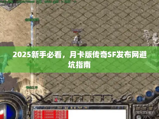 2025新手必看，月卡版传奇SF发布网避坑指南