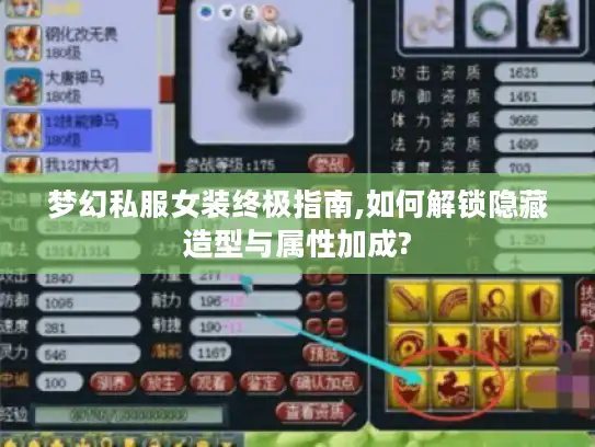 梦幻私服女装终极指南,如何解锁隐藏造型与属性加成?