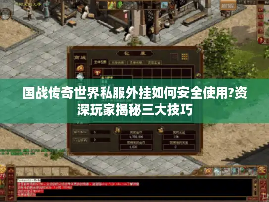 国战传奇世界私服外挂如何安全使用?资深玩家揭秘三大技巧