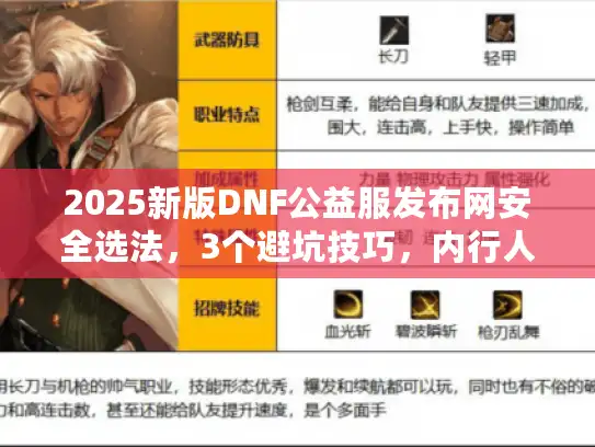 2025新版DNF公益服发布网安全选法，3个避坑技巧，内行人经验！