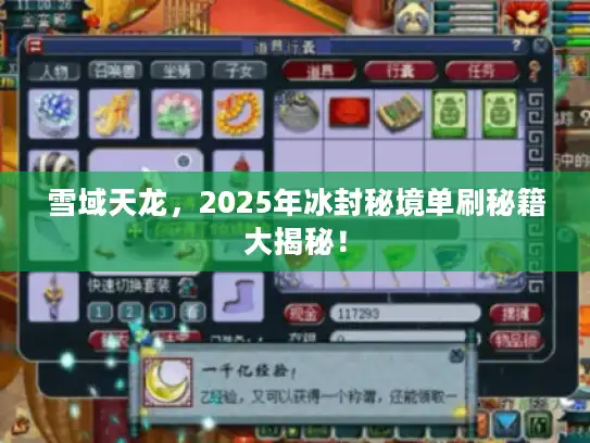 雪域天龙，2025年冰封秘境单刷秘籍大揭秘！