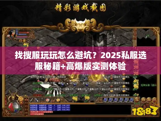 找搜服玩玩怎么避坑？2025私服选服秘籍+高爆版实测体验