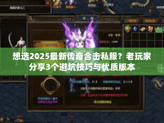 想选2025最新传奇合击私服？老玩家分享3个避坑技巧与优质版本