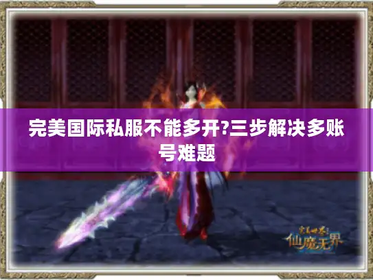 完美国际私服不能多开?三步解决多账号难题 完美国际私服不能多开?三步解决多账号难题