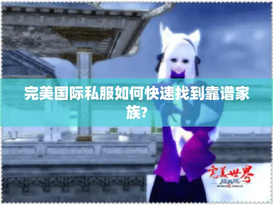完美国际私服如何快速找到靠谱家族?
