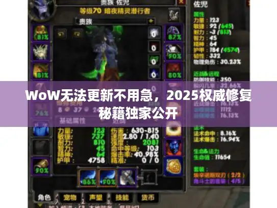 WoW无法更新不用急，2025权威修复秘籍独家公开