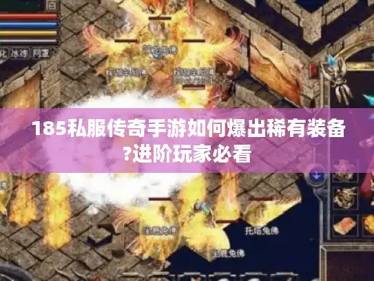 185私服传奇手游如何爆出稀有装备?进阶玩家必看