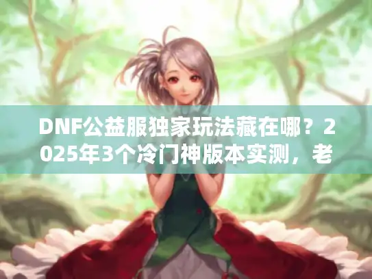 DNF公益服独家玩法藏在哪？2025年3个冷门神版本实测，老玩家都在偷偷刷！