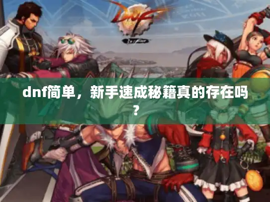 dnf简单，新手速成秘籍真的存在吗？