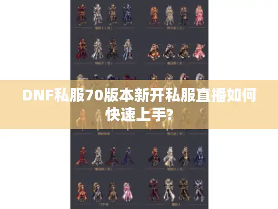 DNF私服70版本新开私服直播如何快速上手?