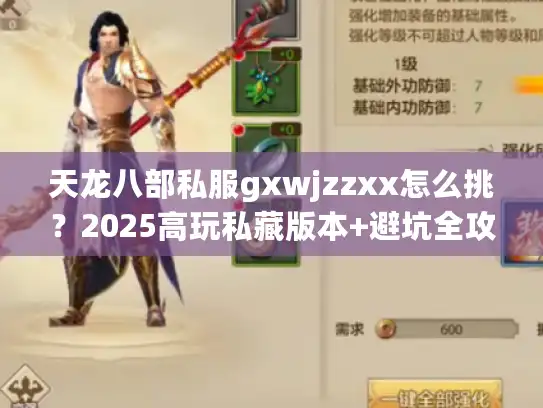 天龙八部私服gxwjzzxx怎么挑？2025高玩私藏版本+避坑全攻略