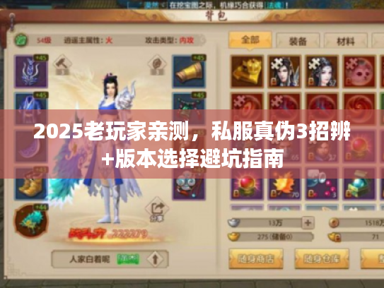 2025老玩家亲测，私服真伪3招辨+版本选择避坑指南