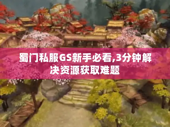 蜀门私服GS新手必看,3分钟解决资源获取难题