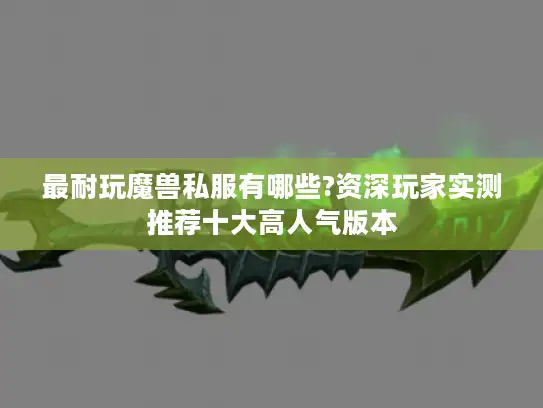 最耐玩魔兽私服有哪些?资深玩家实测推荐十大高人气版本