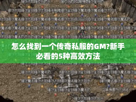 怎么找到一个传奇私服的GM?新手必看的5种高效方法