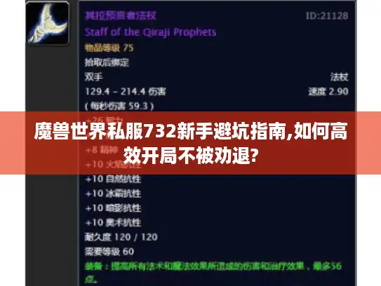 魔兽世界私服732新手避坑指南,如何高效开局不被劝退? 魔兽世界私服732新手避坑指南,如何高效开局不被劝退?