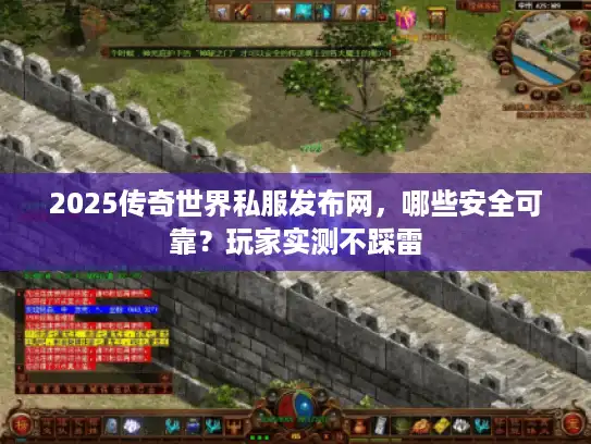 2025传奇世界私服发布网，哪些安全可靠？玩家实测不踩雷