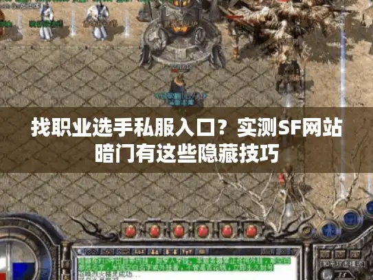 找职业选手私服入口？实测SF网站暗门有这些隐藏技巧