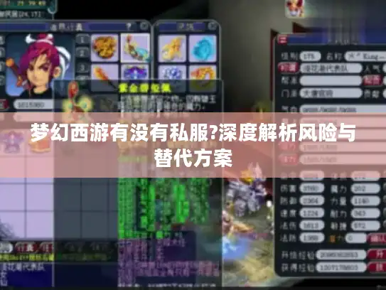 梦幻西游有没有私服?深度解析风险与替代方案