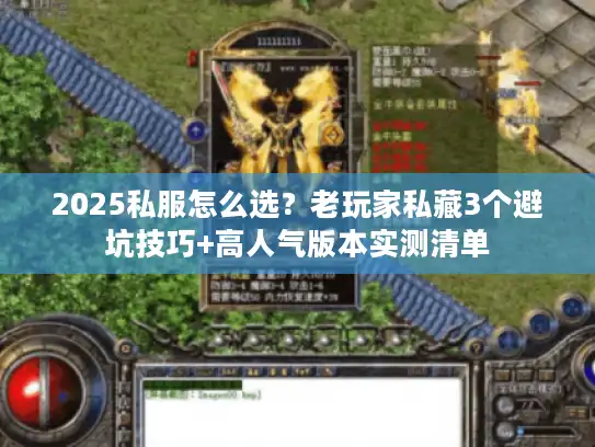 2025私服怎么选？老玩家私藏3个避坑技巧+高人气版本实测清单