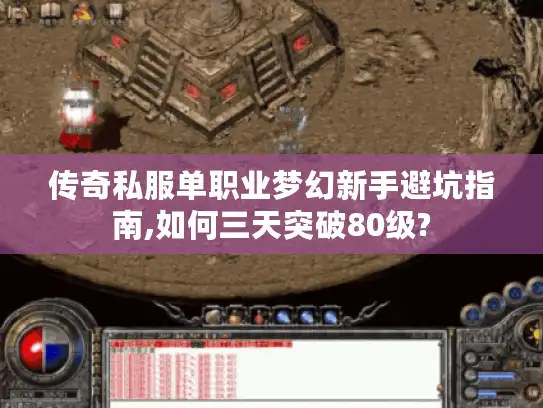 传奇私服单职业梦幻新手避坑指南,如何三天突破80级?