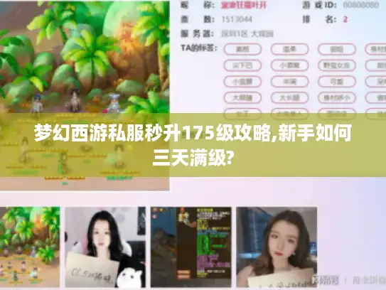梦幻西游私服秒升175级攻略,新手如何三天满级?