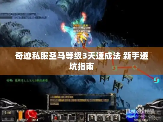 奇迹私服圣马等级3天速成法 新手避坑指南
