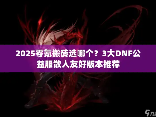 2025零氪搬砖选哪个？3大DNF公益服散人友好版本推荐