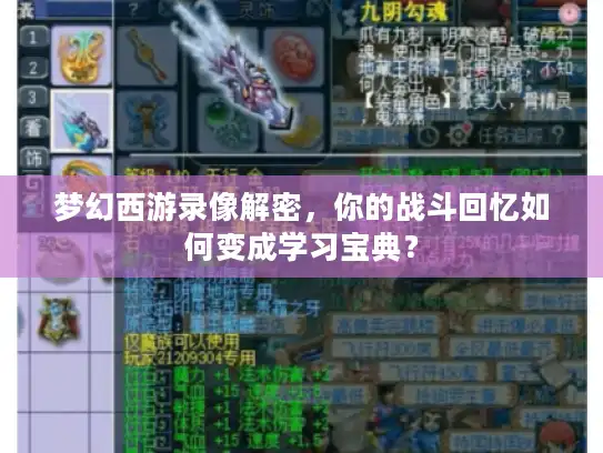 梦幻西游录像解密,你的战斗回忆如何变成学习宝典? 梦幻西游录像解密,你的战斗回忆如何变成学习宝典?