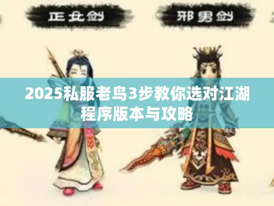 2025私服老鸟3步教你选对江湖程序版本与攻略