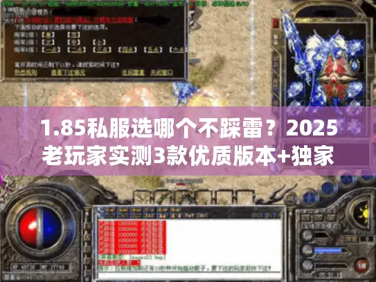 1.85私服选哪个不踩雷？2025老玩家实测3款优质版本+独家避坑技巧