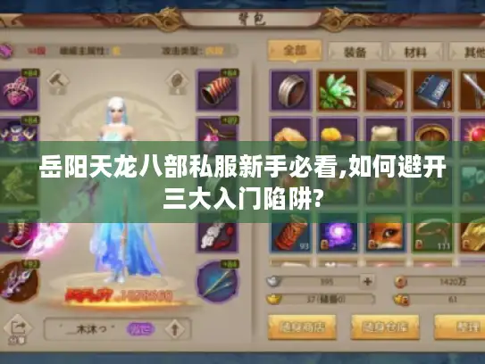 岳阳天龙八部私服新手必看,如何避开三大入门陷阱?