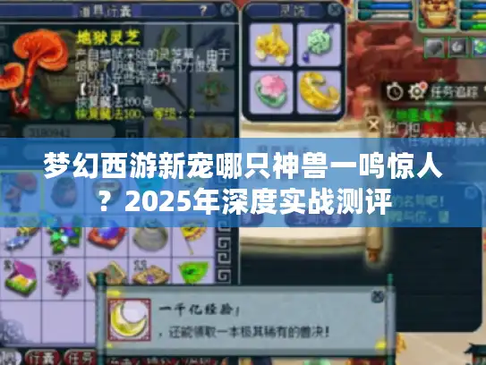 梦幻西游新宠哪只神兽一鸣惊人？2025年深度实战测评