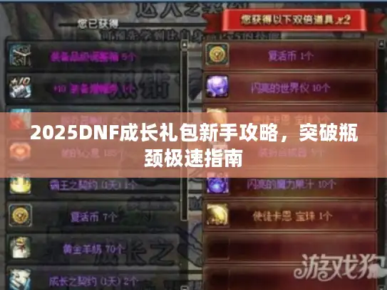 2025DNF成长礼包新手攻略，突破瓶颈极速指南