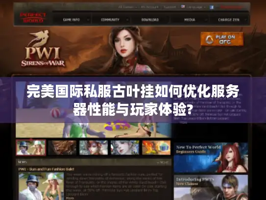 完美国际私服古叶挂如何优化服务器性能与玩家体验?