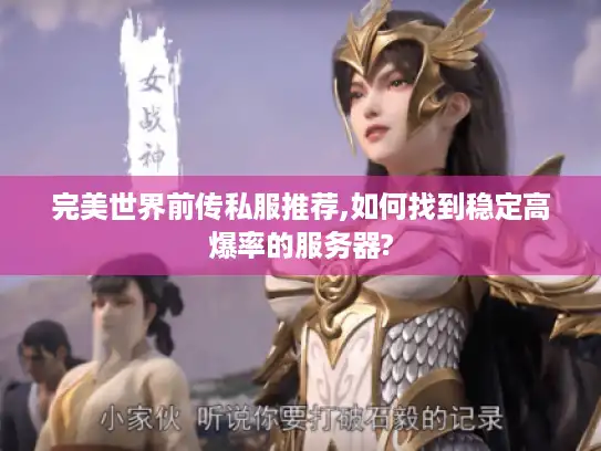 完美世界前传私服推荐,如何找到稳定高爆率的服务器?