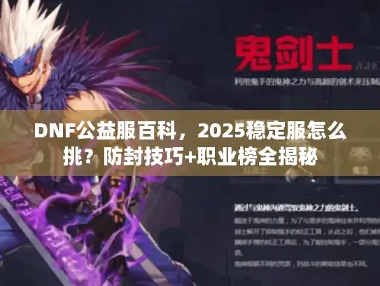 DNF公益服百科,2025稳定服怎么挑?防封技巧+职业榜全揭秘 DNF公益服百科,2025稳定服怎么挑?防封技巧+职业榜全揭秘