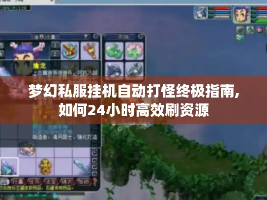 梦幻私服挂机自动打怪终极指南,如何24小时高效刷资源